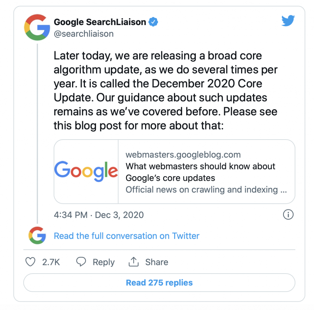 google's statement